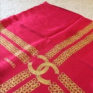Vintage 1980’s Chanel 100% silk scarf